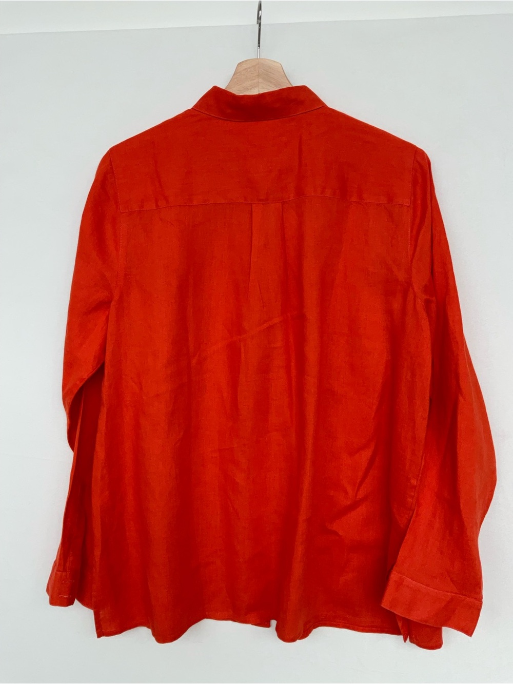J. Jill Orange Linen Button-Front Shirt - Picture 7 of 7